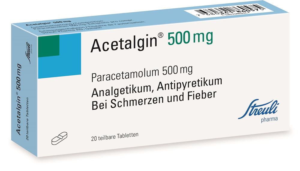 ACETALGINE cpr 500 mg blist 20 pce, image principale