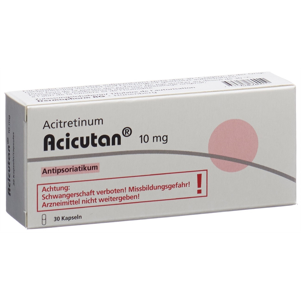 ACICUTAN Kaps 10 mg Blist 30 Stk, Hauptbild