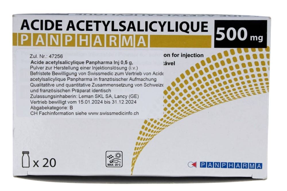 ACIDE ACETYLSALICYLIQUE Panpharma 0.5 g, Hauptbild