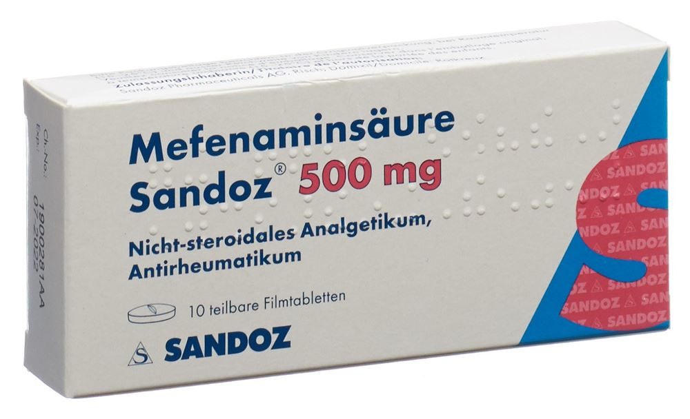 ACIDE MEFENAMIQUE Sandoz 500 mg, image principale