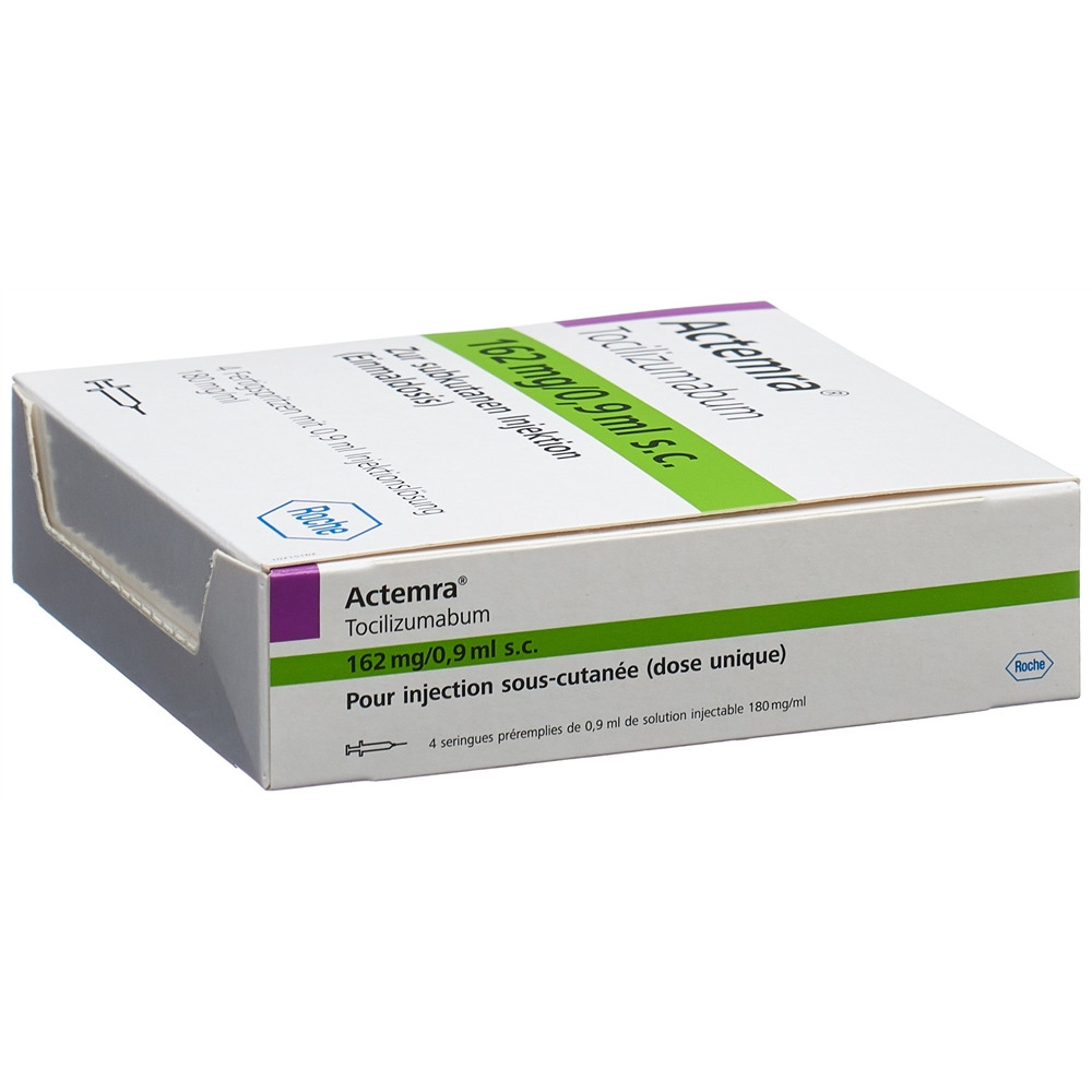 ACTEMRA sol inj 162 mg/0.9ml seringue préremplie ser pré 4 pce, image 2 sur 2