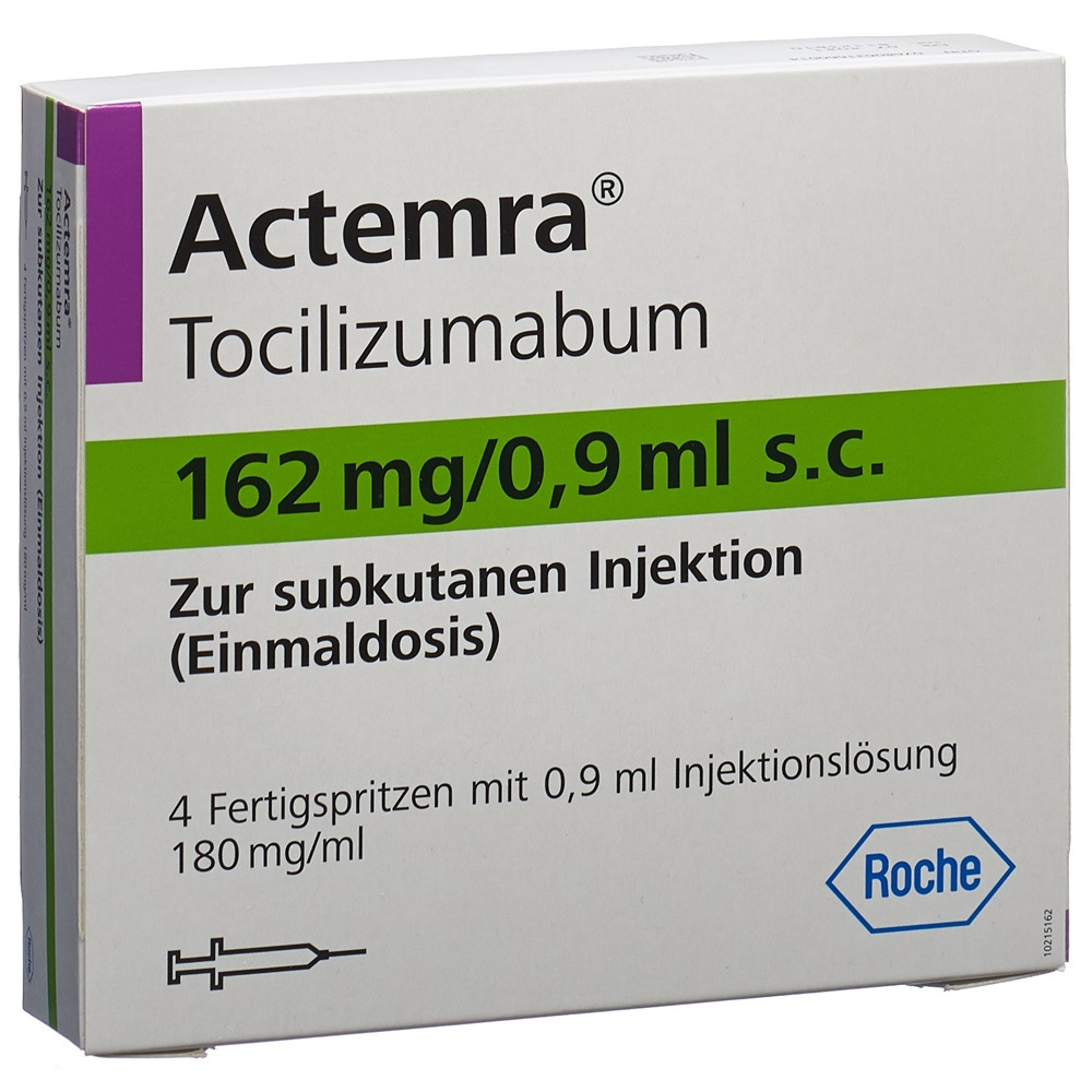 ACTEMRA sol inj 162 mg/0.9ml seringue préremplie ser pré 4 pce, image principale
