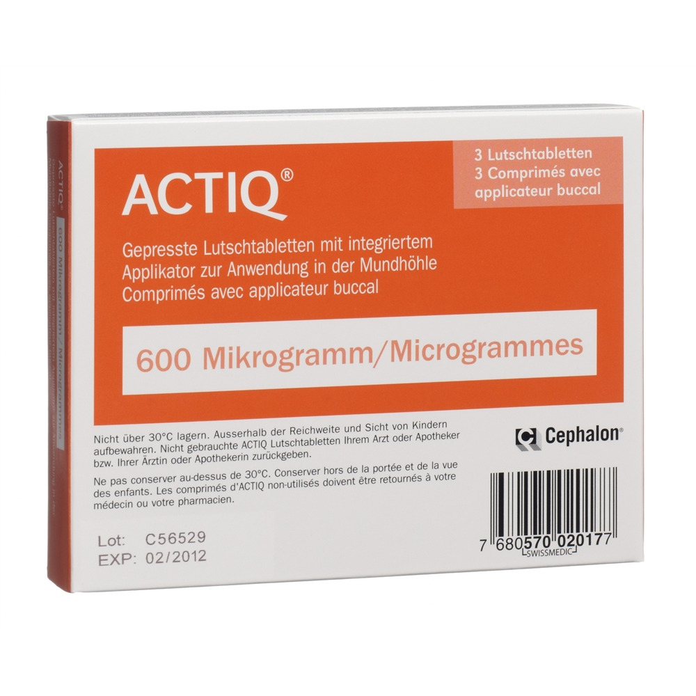 ACTIQ comprimés buccaux 600 mcg, image 2 sur 2