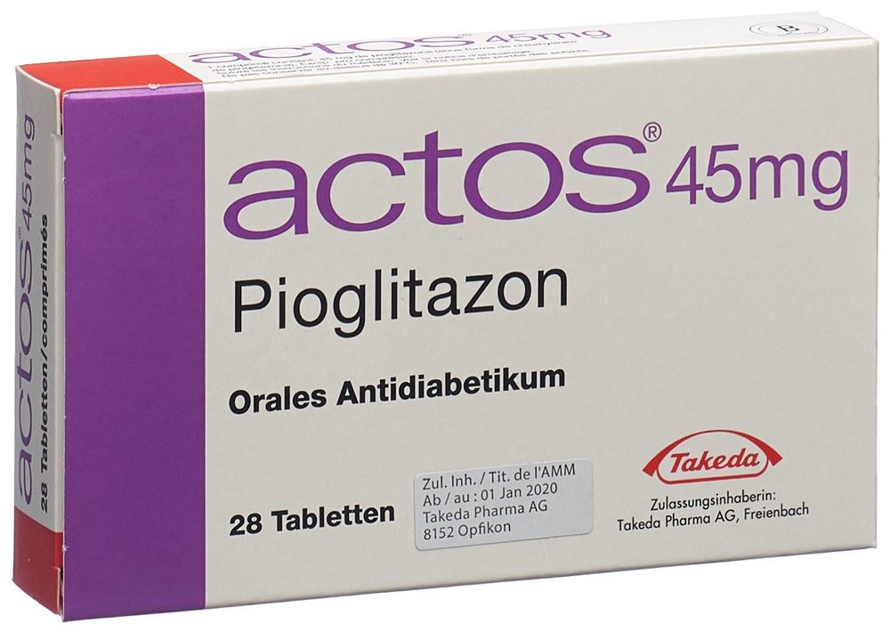 Actos Tabl 45 mg Blist 28 Stk, Hauptbild