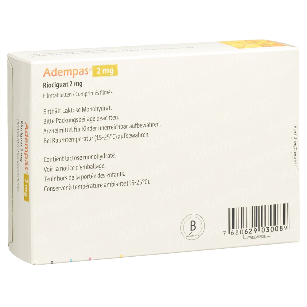ADEMPAS cpr pell 2 mg blist 84 pce, image 2 sur 2