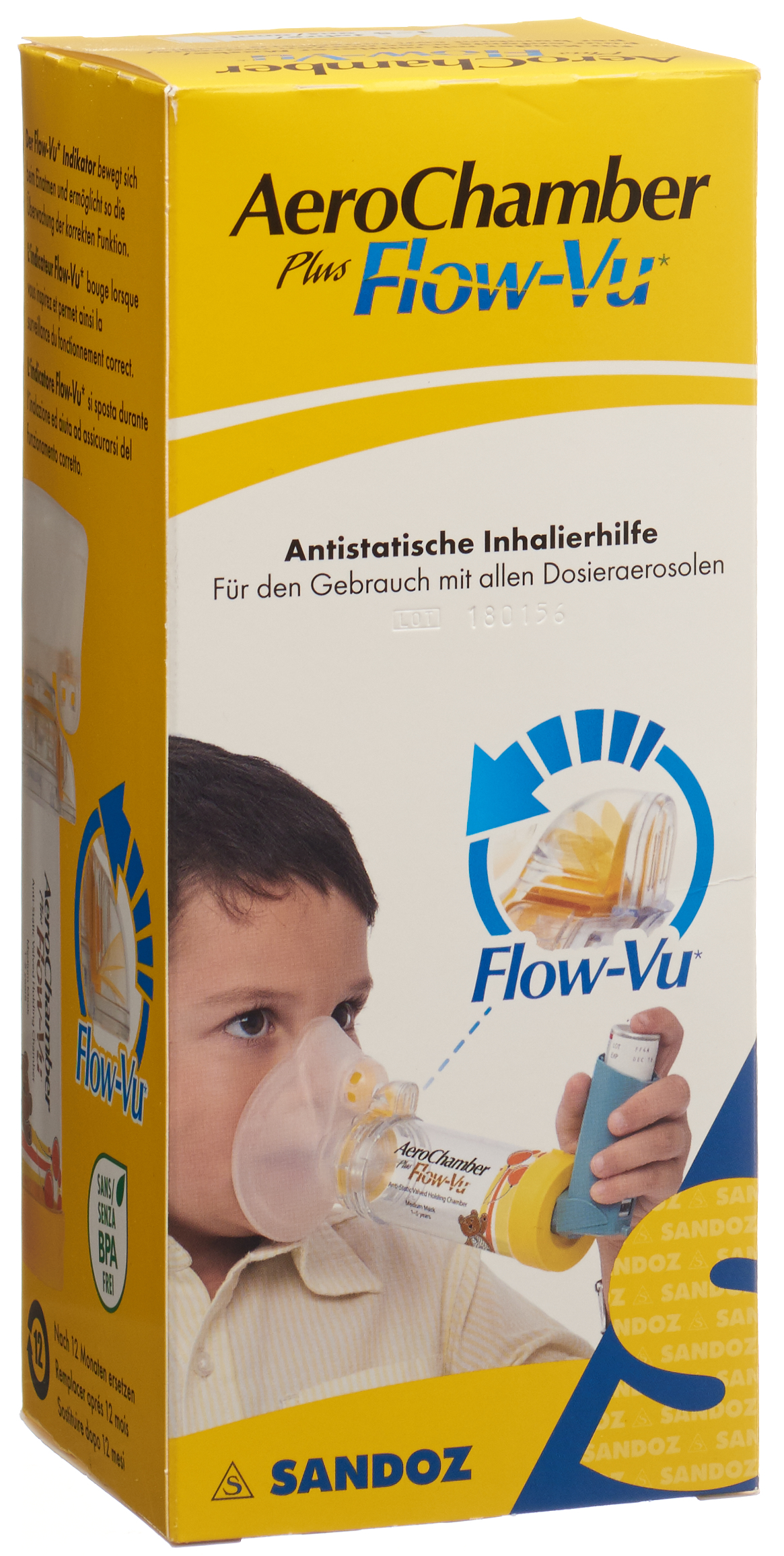 AEROCHAMBER PLUS Flow-Vu avec masque (1-5 ans)