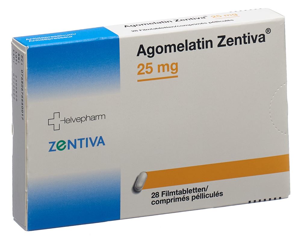 AGOMELATINE Zentiva 25 mg, Hauptbild