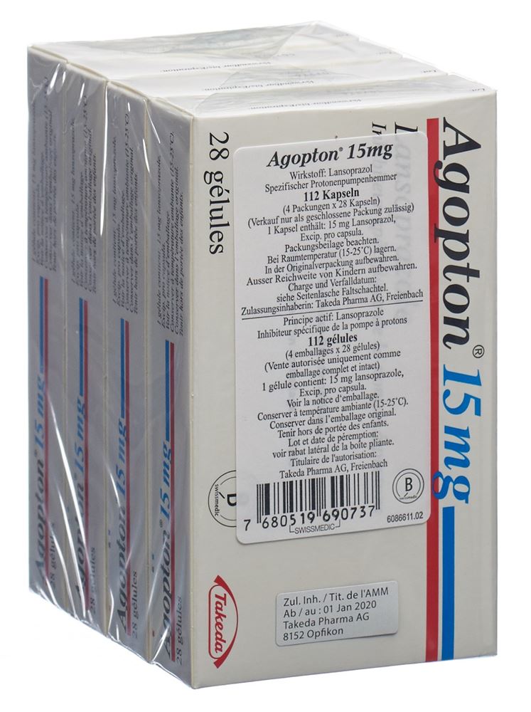 AGOPTON Kaps 15 mg Blist 112 Stk, Hauptbild