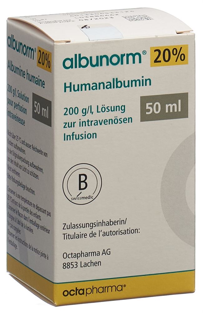 ALBUNORM 20 % 10 g/50ml