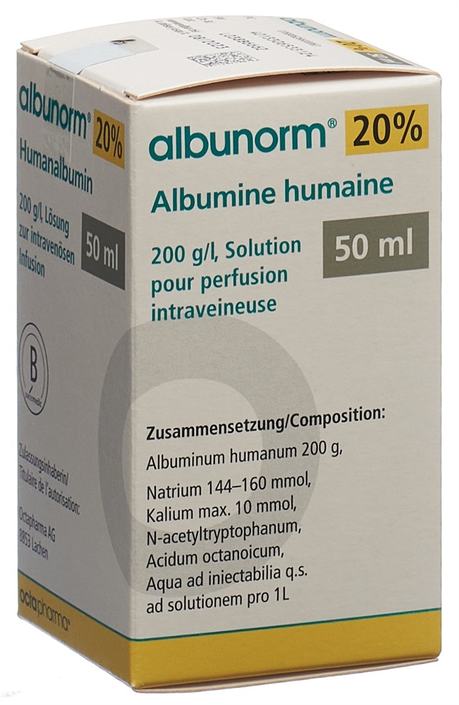 ALBUNORM 20 % 10 g/50ml, image 2 sur 2
