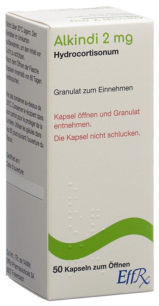 ALKINDI Gran 2 mg Kapseln zum Öffnen Fl 50 Stk, Hauptbild