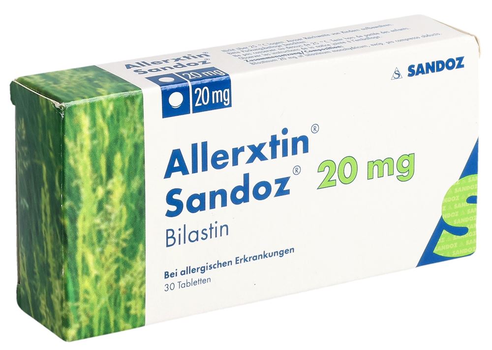 ALLERXTIN Sandoz 20 mg, Hauptbild