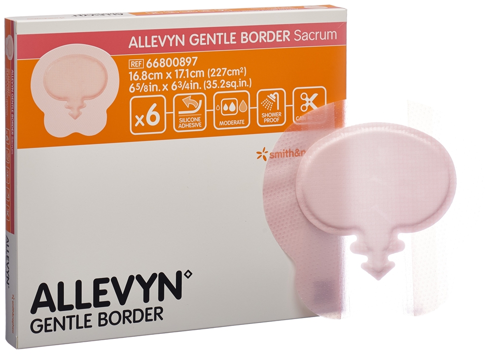 ALLEVYN GB SACRUM 16.8x17.1cm 6 pce, image 2 sur 2