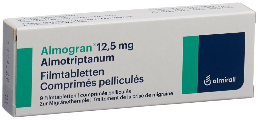 ALMOGRAN cpr pell 12.5 mg blist 9 pce, image principale