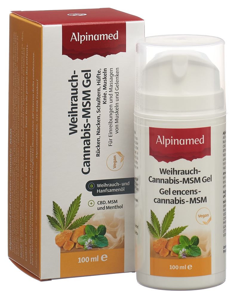 ALPINAMED Gel encens cannabis MSM, image 4 sur 5