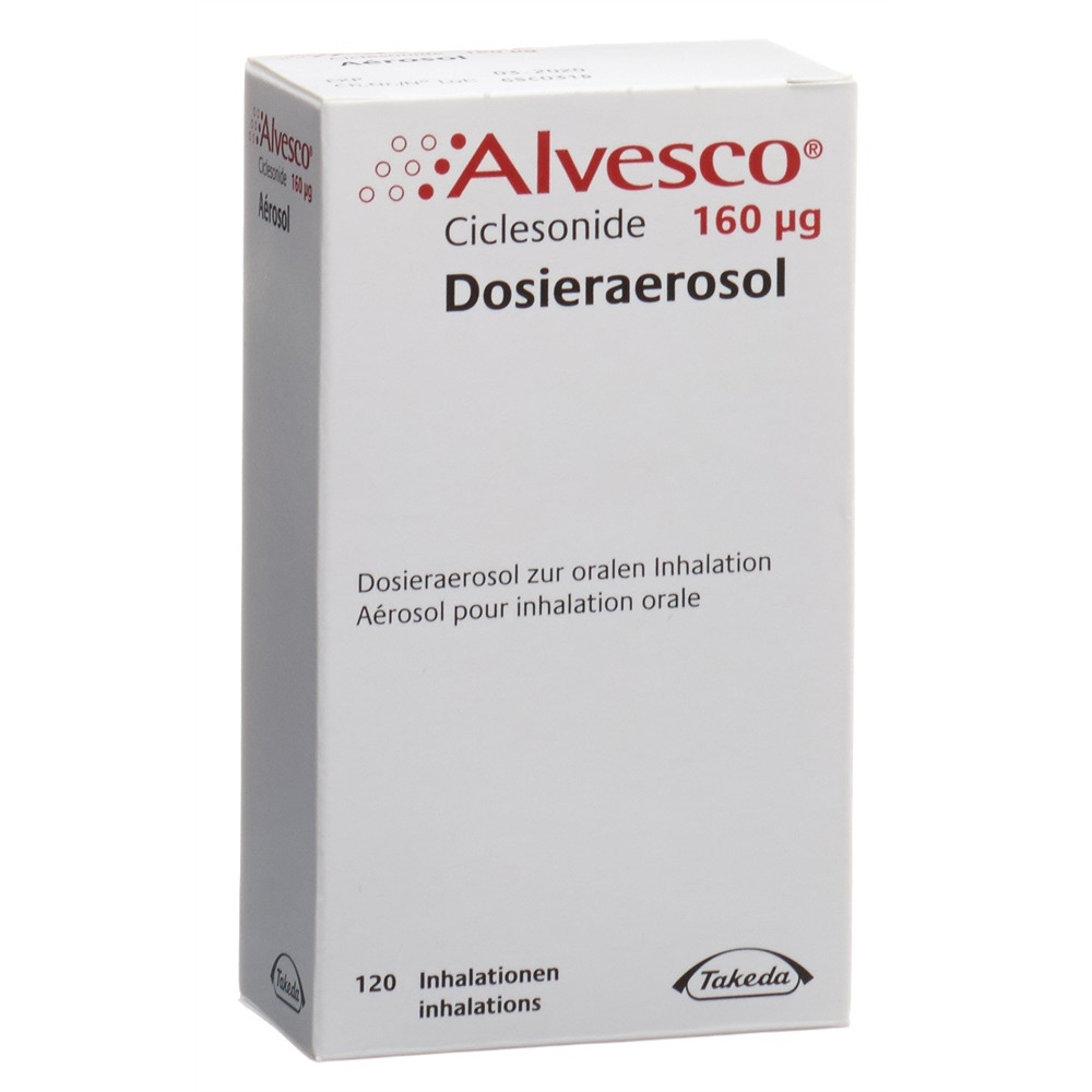 ALVESCO aéros doseur 160 mcg 120 dos, image principale