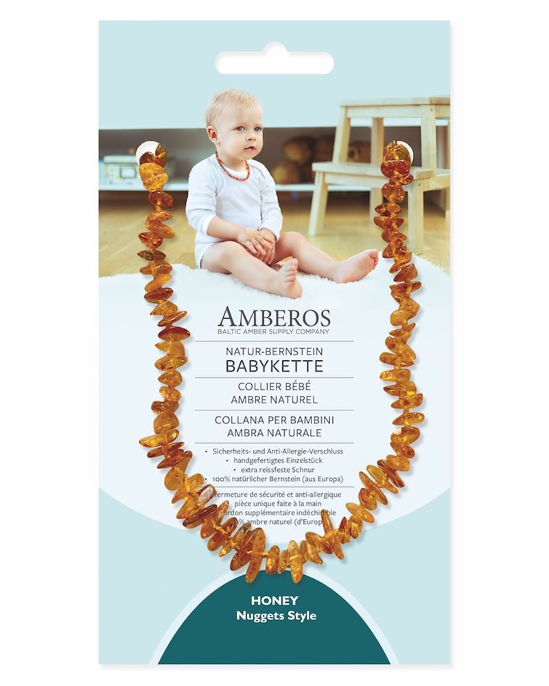 AMBEROS collier bébé ambre naturel, image principale