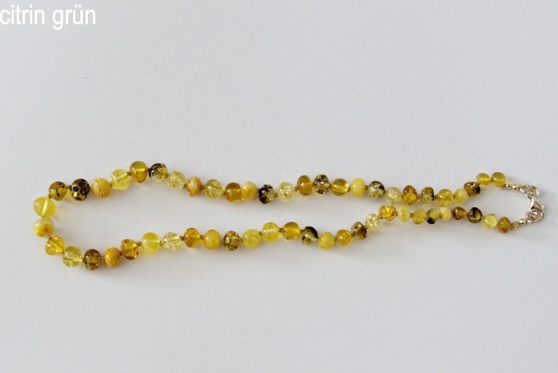 AMBERSTYLE collier d'ambre jaune vert, image principale