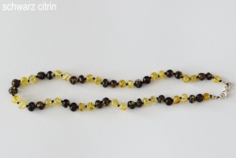 AMBERSTYLE collier d'ambre noir jaune, image principale