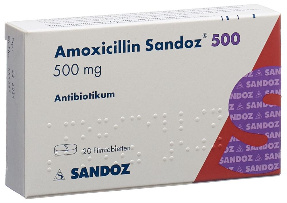AMOXICILLINE Sandoz 500 mg, Hauptbild
