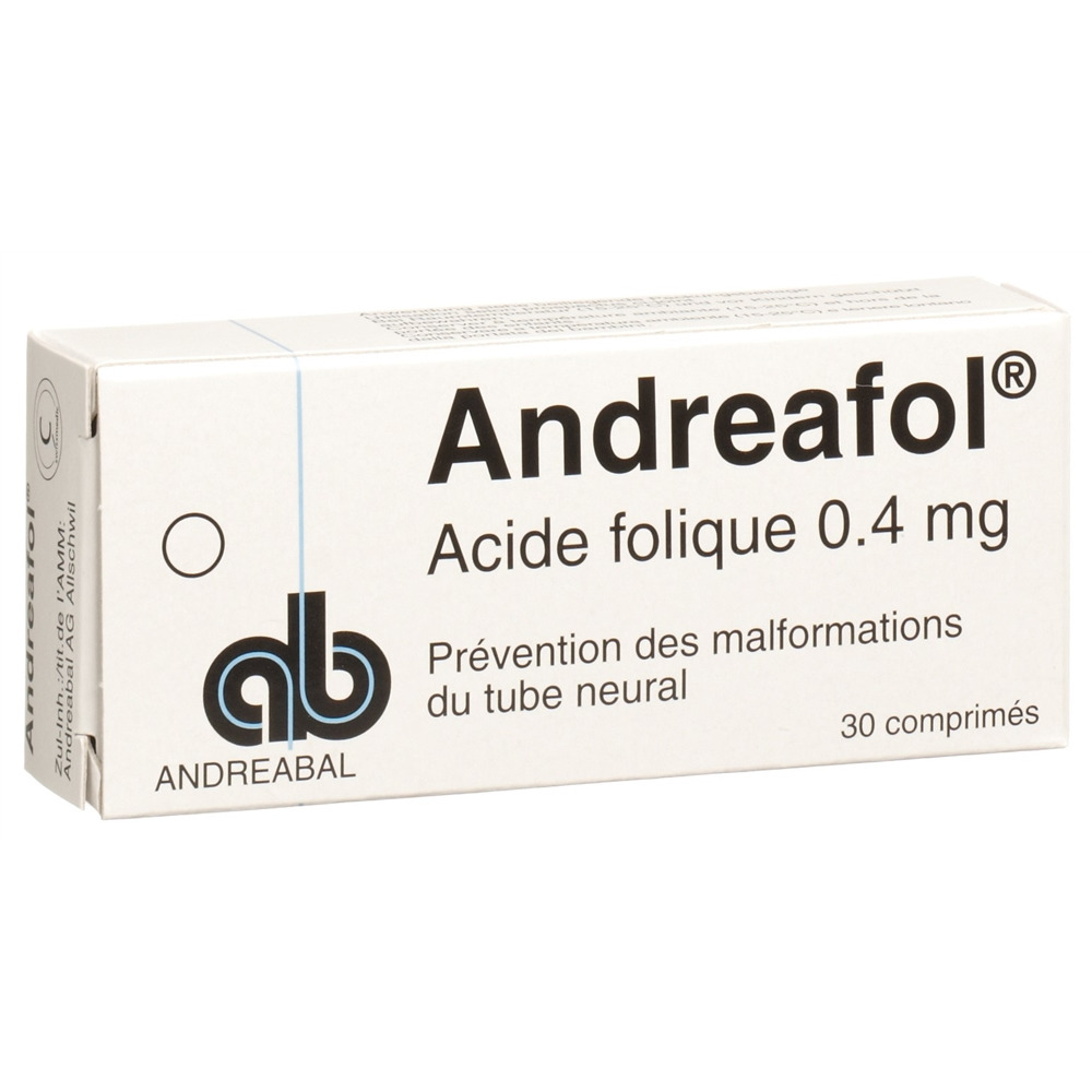 ANDREAFOL cpr 0.4 mg blist 30 pce, image 2 sur 5