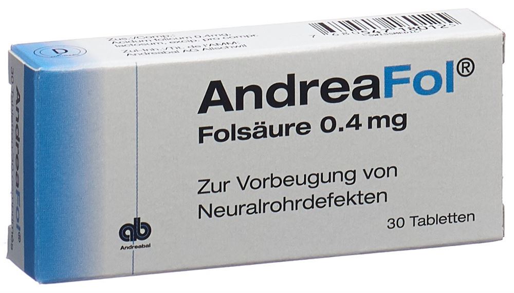 ANDREAFOL Tabl 0.4 mg Blist 30 Stk