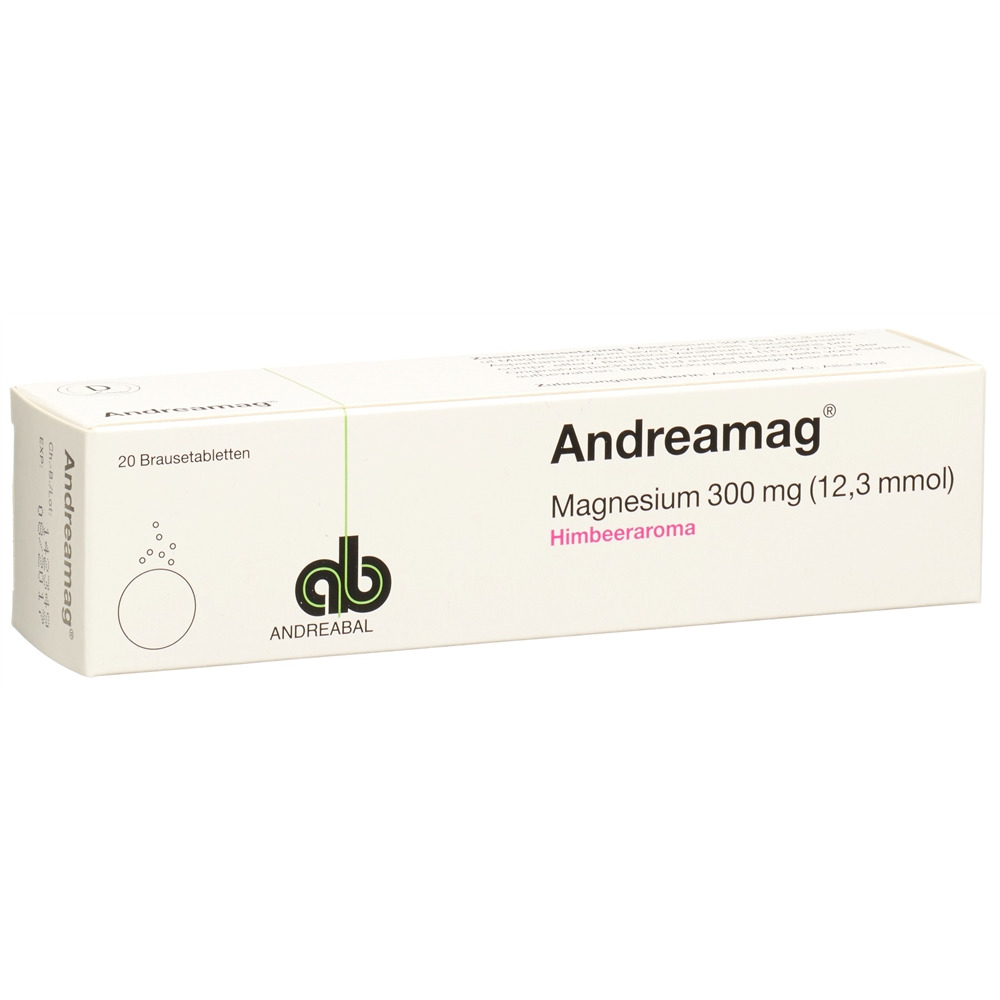 ANDREAMAG Brausetabl 300 mg mit Himbeeraroma Ds 20 Stk