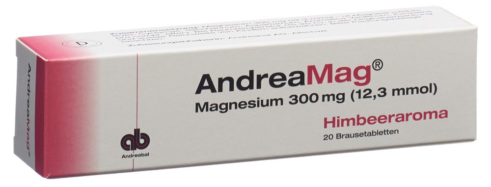ANDREAMAG Brausetabl 300 mg mit Himbeeraroma Ds 20 Stk