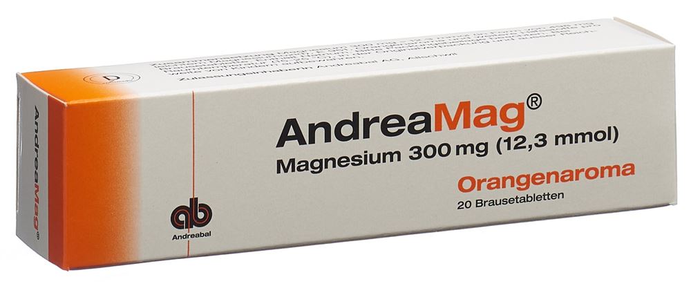 ANDREAMAG Brausetabl 300 mg mit Orangenaroma Ds 20 Stk, Hauptbild