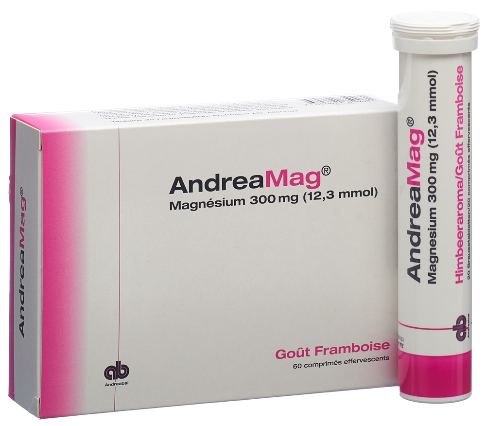 ANDREAMAG cpr eff 300 mg avec arôme framboise bte 60 pce, image 3 sur 5