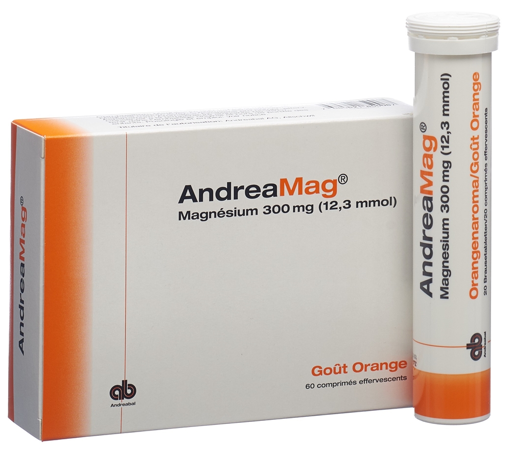 ANDREAMAG cpr eff 300 mg avec arôme orange bte 60 pce, image 3 sur 5