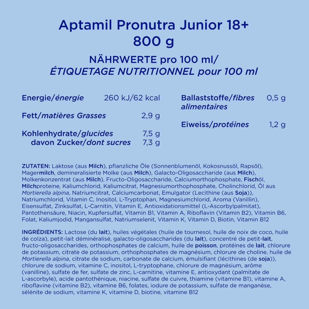 APTAMIL PRONUTRA JUNIOR 18+, image 5 sur 6