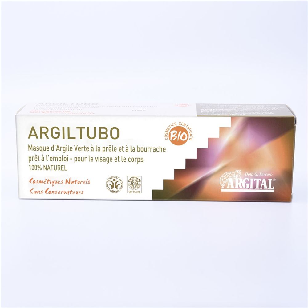 ARGITAL Argiltubo boue d'argile verte masque prête à l'usage