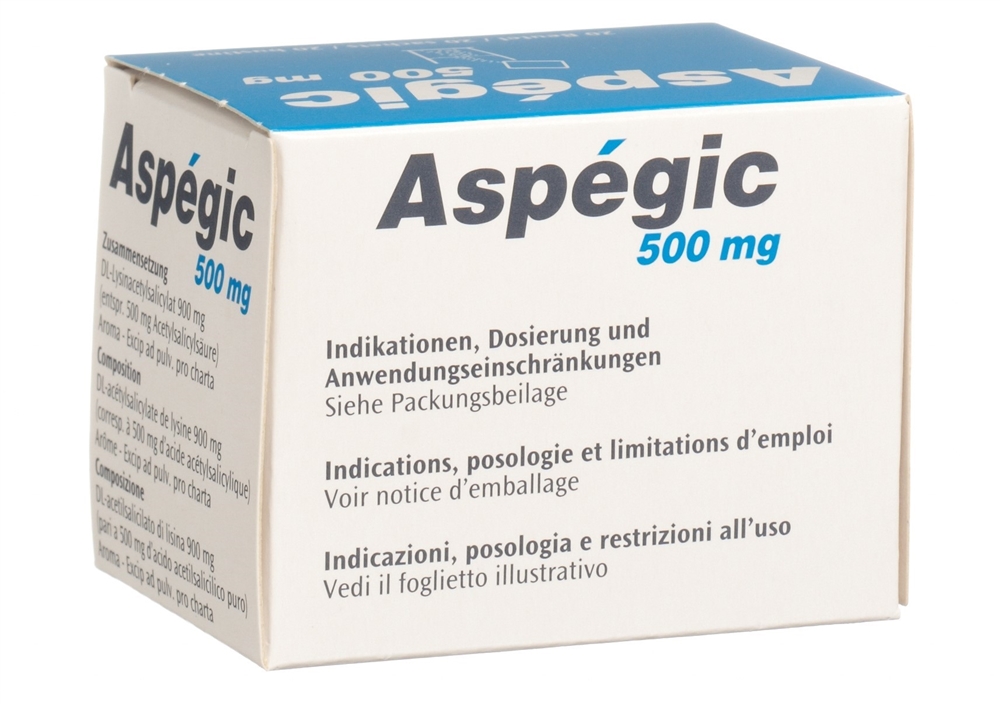 Aspegic Plv 500 mg Btl 20 Stk, Bild 2 von 3