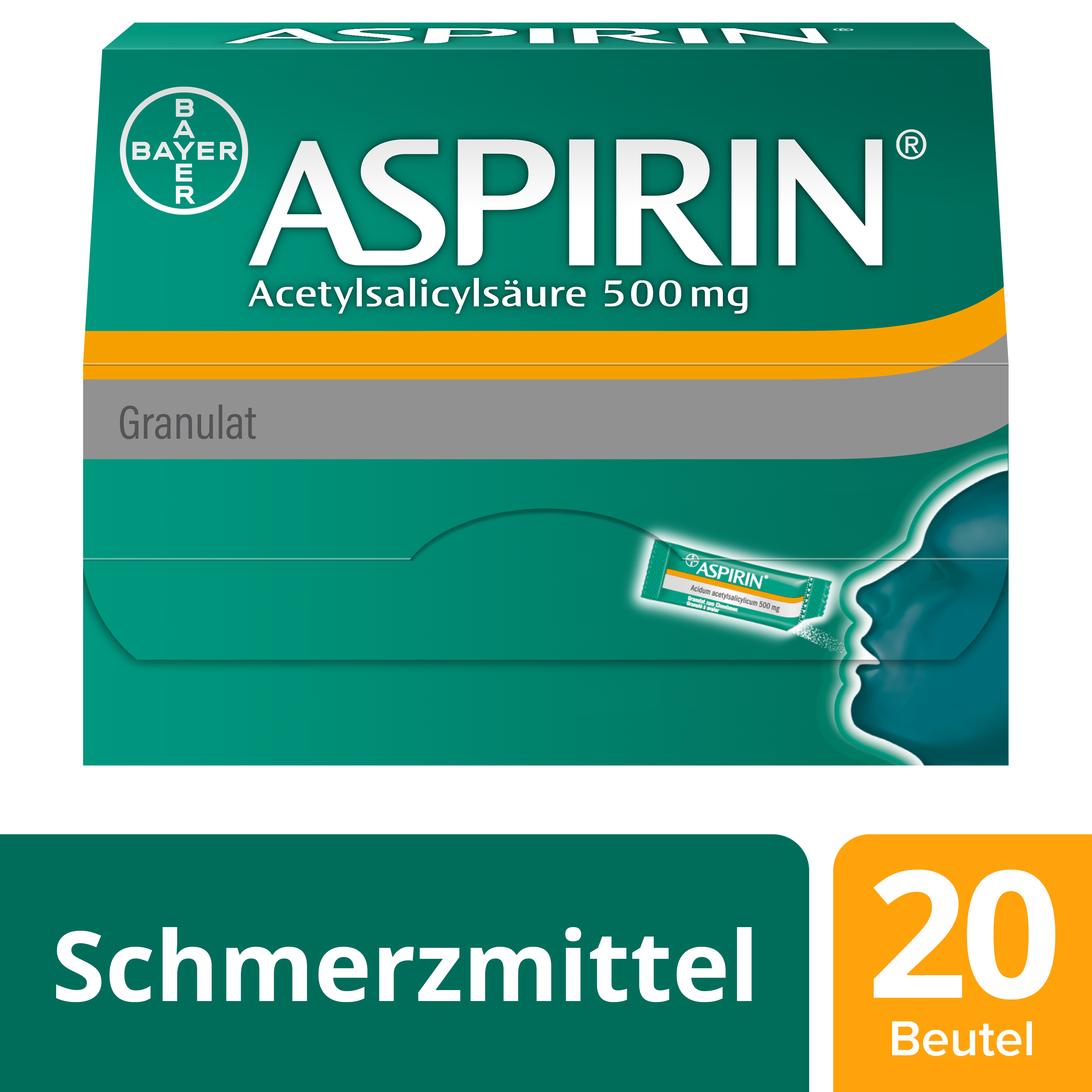 ASPIRINE gran 500 mg sach 20 pce, image 2 sur 6