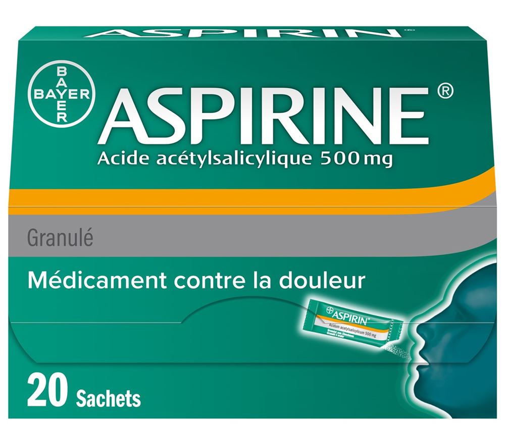 ASPIRINE gran 500 mg sach 20 pce