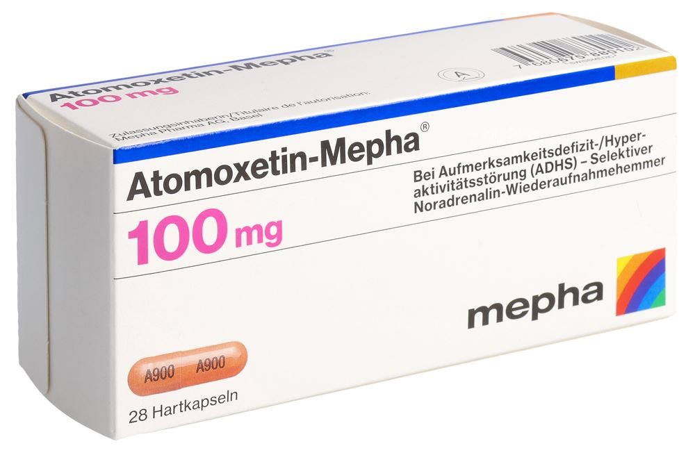 ATOMOXETINE Mepha 100 mg, Hauptbild