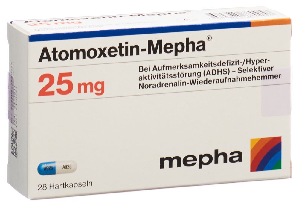 ATOMOXETINE Mepha 25 mg, Hauptbild