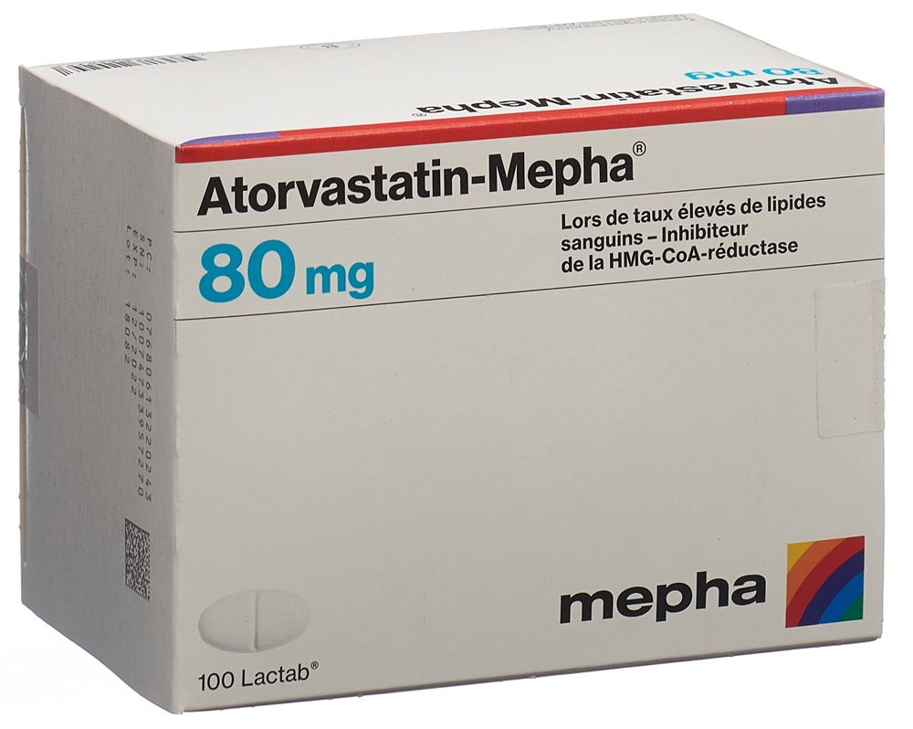 ATORVASTATINE Mepha 80 mg, image 2 sur 2