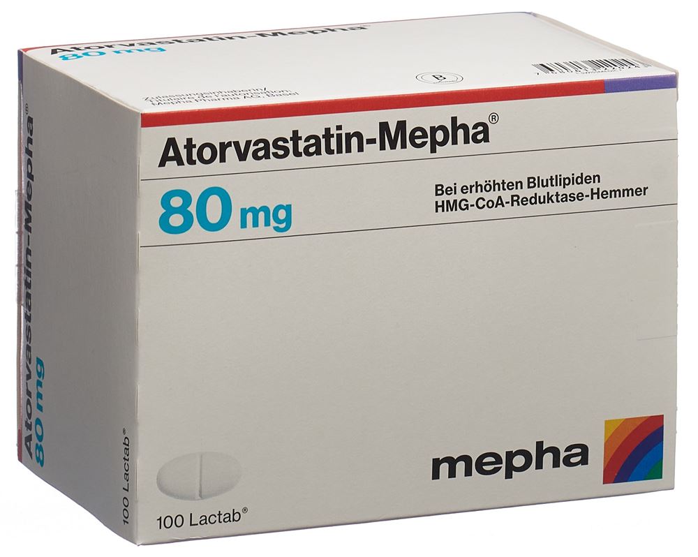 ATORVASTATINE Mepha 80 mg, Hauptbild