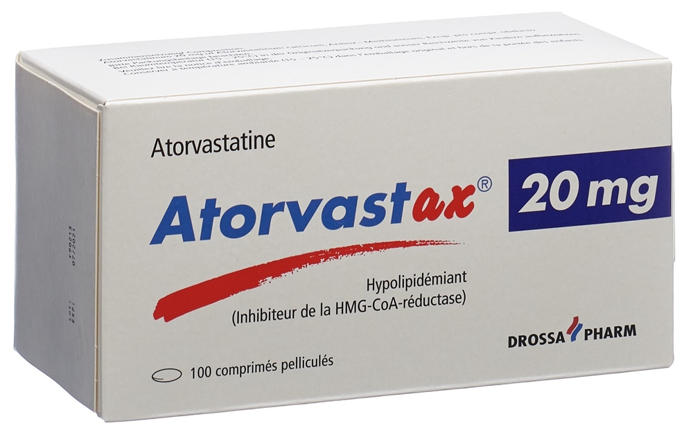 ATORVASTAX cpr pell 20 mg blist 100 pce, image 2 sur 2