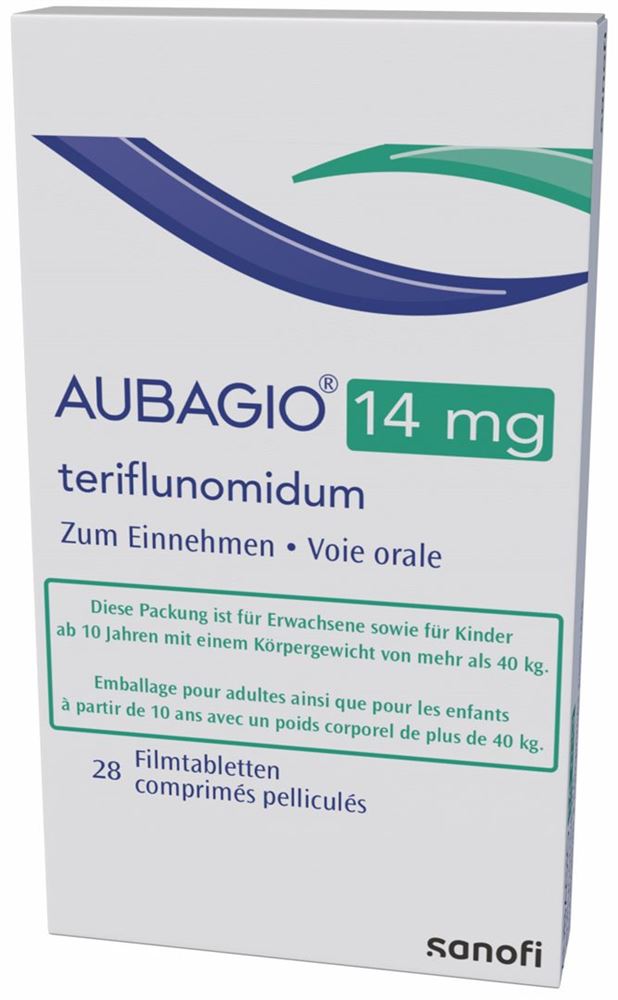AUBAGIO Filmtabl 14 mg Blist 28 Stk, Hauptbild