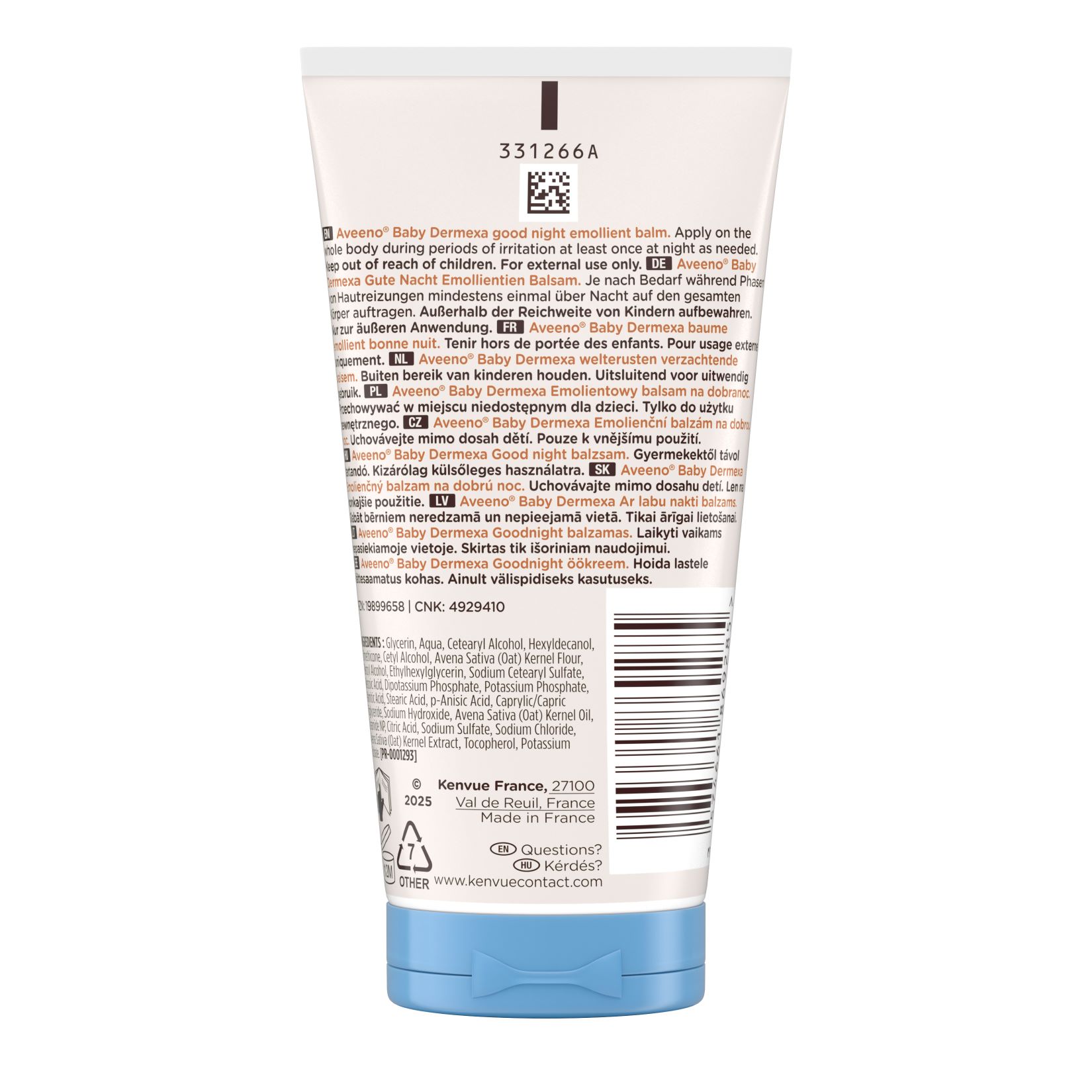 AVEENO Baby Dermexa baume émollient, image 2 sur 3