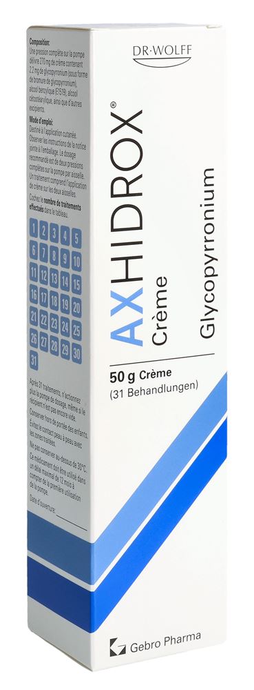AXHIDROX crème 2.2 mg/Hub dist 50 g