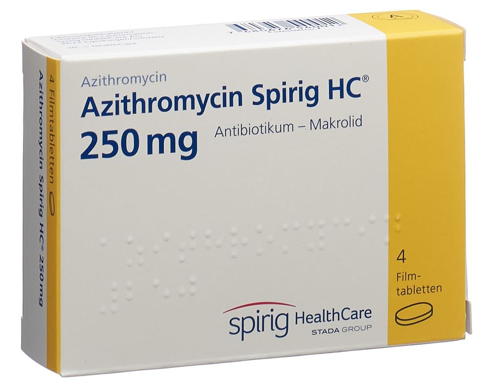 AZITHROMYCINE Spirig HC 250 mg, image principale AZITHROMYCINE Spirig HC 250 mg, image principale