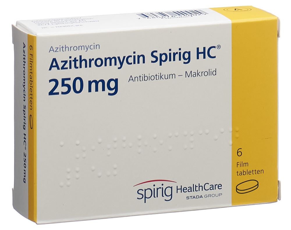 AZITHROMYCINE Spirig HC 250 mg, image principale AZITHROMYCINE Spirig HC 250 mg, image principale