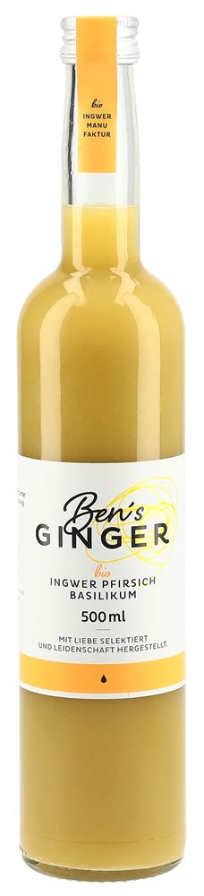 BEN'S GINGER Ingwer-Pfirsich-Basilikumkonzentrat