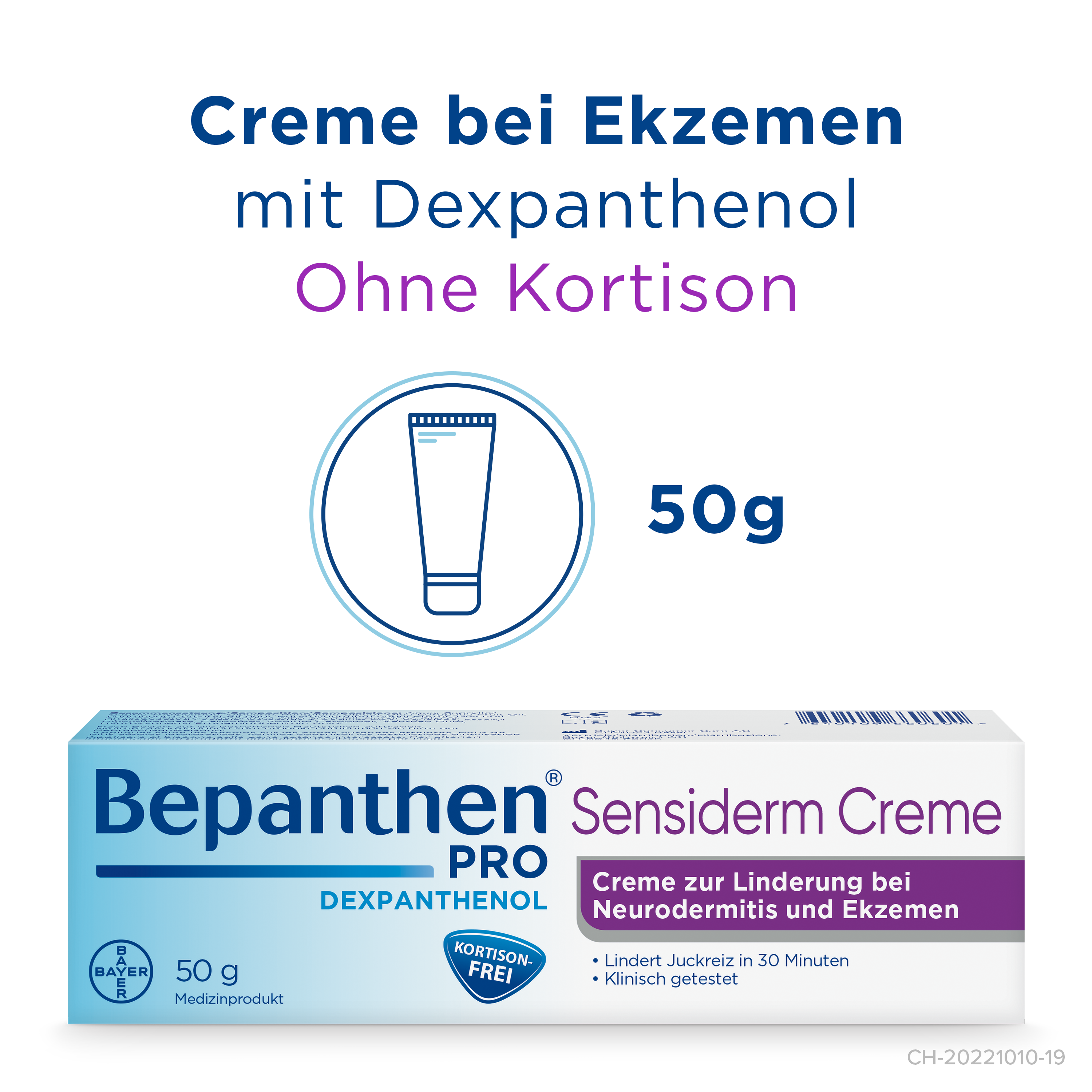 BEPANTHEN Pro Sensiderm Creme, gegen Juckreiz bei Neurodermitis, Bild 3 von 6
