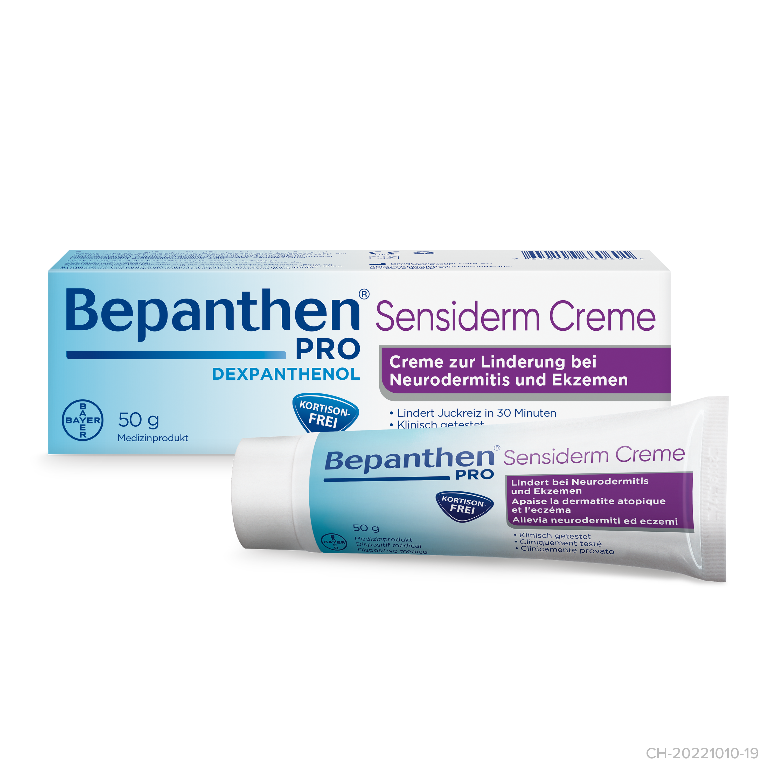 BEPANTHEN Pro Sensiderm Creme, gegen Juckreiz bei Neurodermitis, Hauptbild