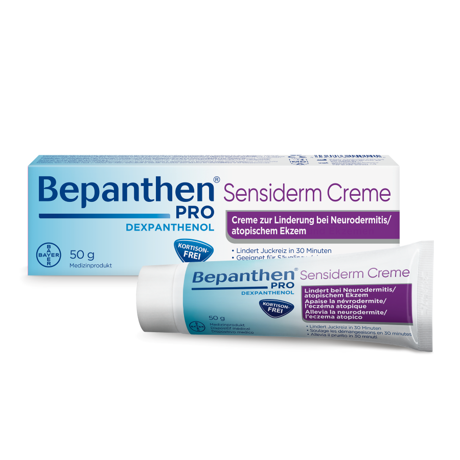 BEPANTHEN Pro Sensiderm Creme, gegen Juckreiz bei Neurodermitis